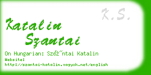 katalin szantai business card